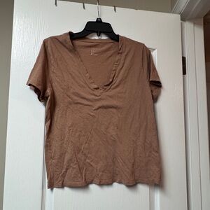 a new day Camel V-Neck Short Sleeve Tee